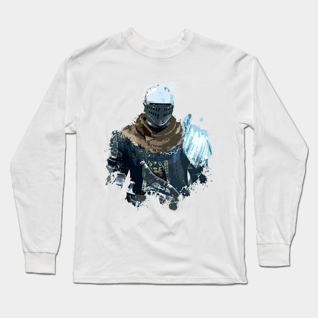 Knight Splatter Long Sleeve T-Shirt by 666hughes